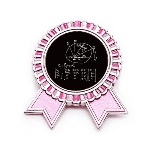 Broche Math cercle Art déco rose en métal M : la finesse d'un bijou scientifique