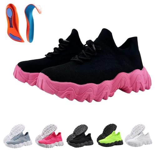 Hrtesus Nurse Babe Tennis Shoes Women, Ortho Pro Shoes for Women, Classic Lace Up Low Top Slip-On Sneakers, Women's Breathable Running Walking Shoes with Orthopedic Insoles