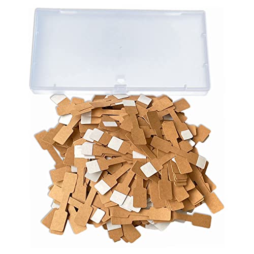 MEISO 400 Stück Quadrat- und Kleinpreissetiketten Selbstklebend (Braun)