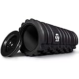 321 STRONG Foam Roller for Muscle Massage with End Caps - Store Keys, Towels, and Other Accessories - Black