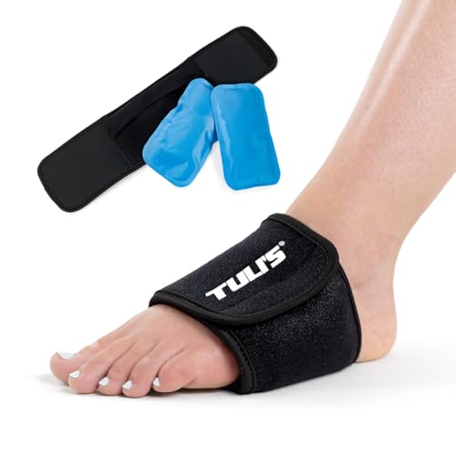 Tuli’s Foot Therapy Wrap, Ice and Heat Pack for Plantar Fasciitis, Heel, Foot, and Arch Pain, One Size Fits All