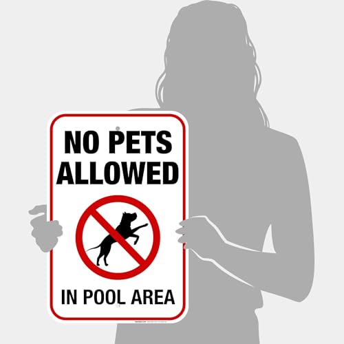 Letrero No Pets Allowed de Aluminio 12x18 pulgadas miniatura 4