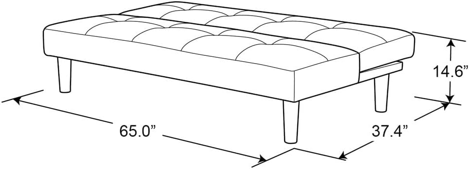 Gray Fabric Home Furniture Living Room Sofa Bed