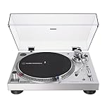 Audio-Technica AT-LP120XUSB Direct-Drive Turntable (Analog & USB), Silver, Hi-Fidelity, Plays 33-1/3, 45, and 78 RPM Records, Convert Vinyl to Digital, Anti-Skate Control, Variable Pitch Control