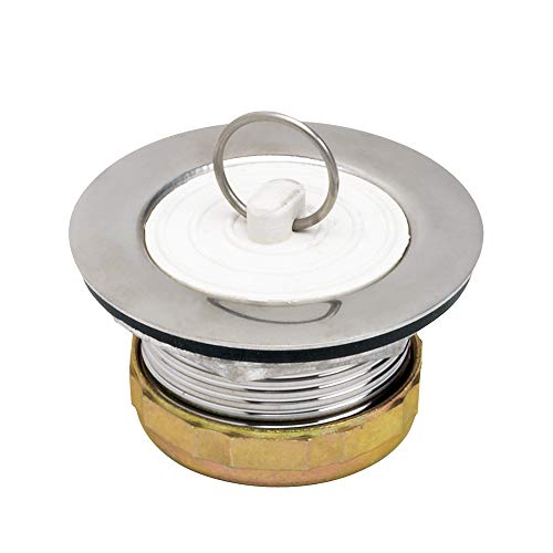 HIGHCRAFT FAUC9783 Stainless Steel Bath Tub Drain Assembly with Rubber Stopper Strainer