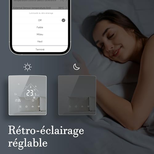 Thermostat Intelligent Beok Tuya pour chauffage par sol Thermostat Intelligent Beok Tuya pour chauffage par sol