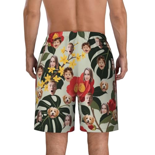 Custom Faces Men's Swim Trunks Personalized Quick Dry Funny Beach Shorts with Photo Customized Bathing Suits2
