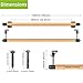 Kipika Wall Mounted Traditional Solid Wood Ballet Barre System, Freestanding Ballet Barre, Stretch/Dance Bar for Home Workout Dance Equipment, Durable Metal Support, Height Adjustment (3 FT)