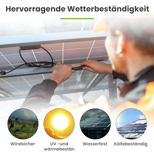 Offgridtec 2x4mm² Solarkabel, zweiadriges PV-Kabel für Solaranlagen, flexibles & trennbares Design, verzinnter Kupferleiter mit XLPO-Isolierung, hitze- & wetterbeständiges DC-Stromkabel, 10 Meter