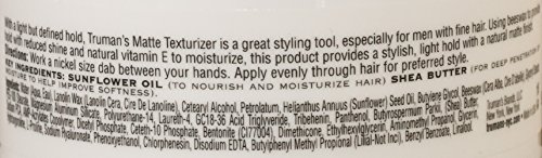 Truman's Gentlemen's Groomers Men's Matte Texturizer, Hair Styling Pomade For Medium Hold With Natural Finish Look, 3.4 Oz #TOP6