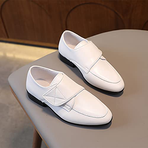 Little Girl's Slip On Loafers Low Heel Casual Shoes Flat Sneakers Kids Fashion Leather 𝐖aterproof Hook Shoes4