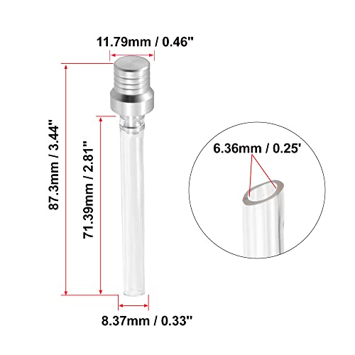 X AUTOHAUX 2 Stücke Motorrad Tankdeckel Gas Tankdeckel Entlüftungsschlauch Schlauch Universal Tankdeckel Entlüftungsschlauch für ATV Motorrad Silberton