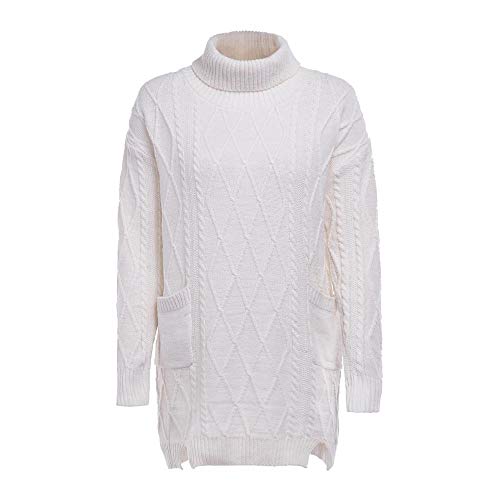 Longra Sudadera Suéter Mujer Ronda Cuello de Manga Larga Casual Vestido Mini para Otoño Invierno