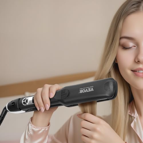 1.5-inch Titanium Hair Straightener with LCD Display - Salon/Travel Use