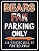 SMART BLONDE Bears Novelty Mini Metal Parking Sign PM-2009