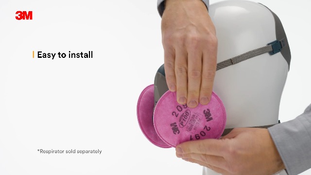 3M P100 Respirator Filter 2091, 50 Pairs, Helps Protect