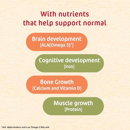 Baby Food Cereal | No Refined Sugar | No Preservatives | Wheat Apple Cherry for 8 to 24 Months Baby | Omega 3 Iron Protein Calcium Vitamin D for Babies | Instant Cereal | 350g