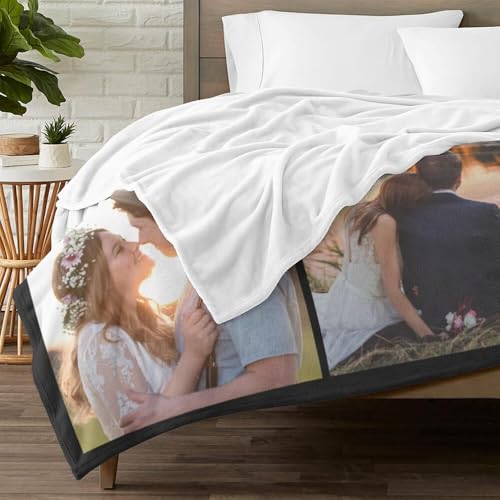 Image of inkArts Custom Blankets with Photo, Personalized Blankets, Customized Photo Blanket, Custom Picture Blanket, Personalized Anniversary Couple Gifts for Women Men Her Him Girlfriend Boyfriend