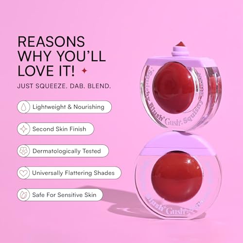 Gush Serum Infused Vegan Liquid Blush | Dewy & Radiant Finish | Ultra-Pigmented Formula | Easy To Blend & Long Lasting | Pop peach | Soft rose 15g - Image 6