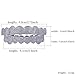 ASLLRISONY Unisex Gold-Plated Brass Hip Hop Imitation Diamond Fang Vampire Grillz, Halloween Costume Accessory Cosplay, 8 Top and Bottom Set Teeth Grillz with Extra Molding Bars