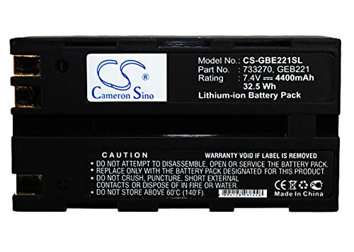 Batteria di ricambio da 4400 mAh per Leica Piper 100, Piper 200, Piper 200 Lasers, RX1200, RX900, SR20, System 1200, Part n.: GBE221, GEB211, GEB212, GEB222, GEB90