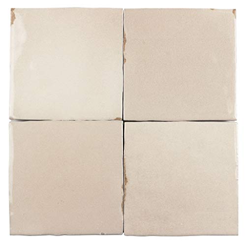 Mto0565 Modern 4X4 Beige Distressed Glossy Ceramic Tile (Sample Swatch) #TOP29