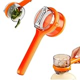 Nuovo pelapatate specifico for la cucina con scatola e contenitore - Pelapatate con raccoglitore(Orange)