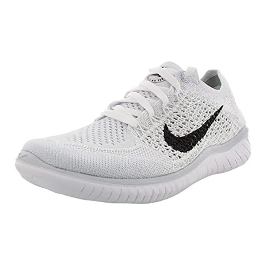 Nike Women's Free RN Flyknit 2018 (8) White/Grey