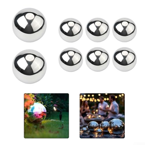 Stainless Steel Spheres for Garden Add Charm to Your Outdoor For Decor with Floating Balls (51MM)