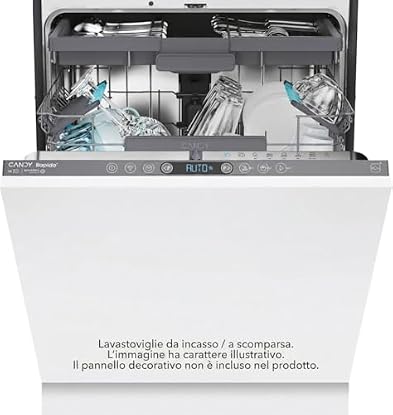 Foto di Candy Rapido’ Lavastoviglie da Incasso 14 Coperti, Classe C, Wi-Fi, Motore Speed-Drive Inverter, Apertura Automatica Porta, Programma Rapido 35 Min, 81,8 x 59,7 x 55,5 cm (AxLxP), CI 4C6F0A