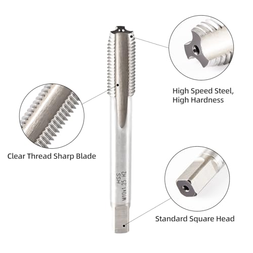 Image of M10 x 1.25 Metric Thread Tap and Die Set, M10 x 1.25mm High-speed Steel Machine Tap Die Set Right Hand