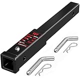 TYT 18' Trailer Hitch Extension, Fits 2 inch Receiver Tube,with 5/8' Advanced Hitch Pin 2-Pack, 3500 lbs GTW / 350 lbs TW