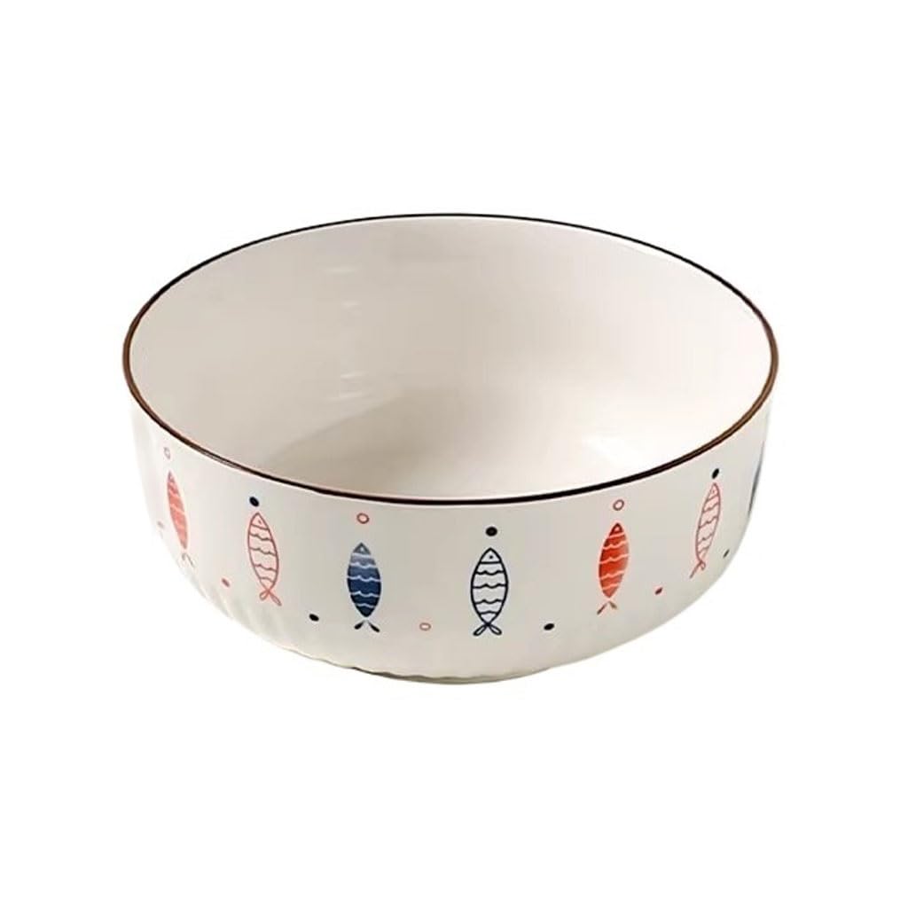 XYIANG Soup Bowl Household Ceramic Large Soup Bowl Restaurant High-looking Stew Bowl Simple Single Ramen Bowl Deep Bowls