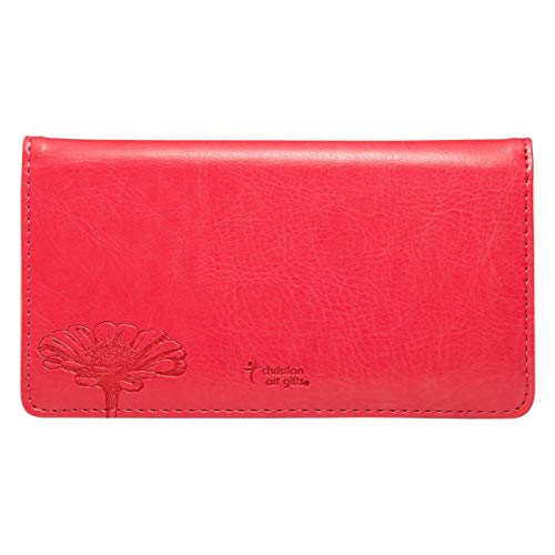 Checkbook Cover For Women & Men “All Things Are Possible” Christian Pink Wallet, Faux Leather Christian Checkbook Cover For Duplicate Checks & Credit Cards - Mathew 19:26 #TOP1