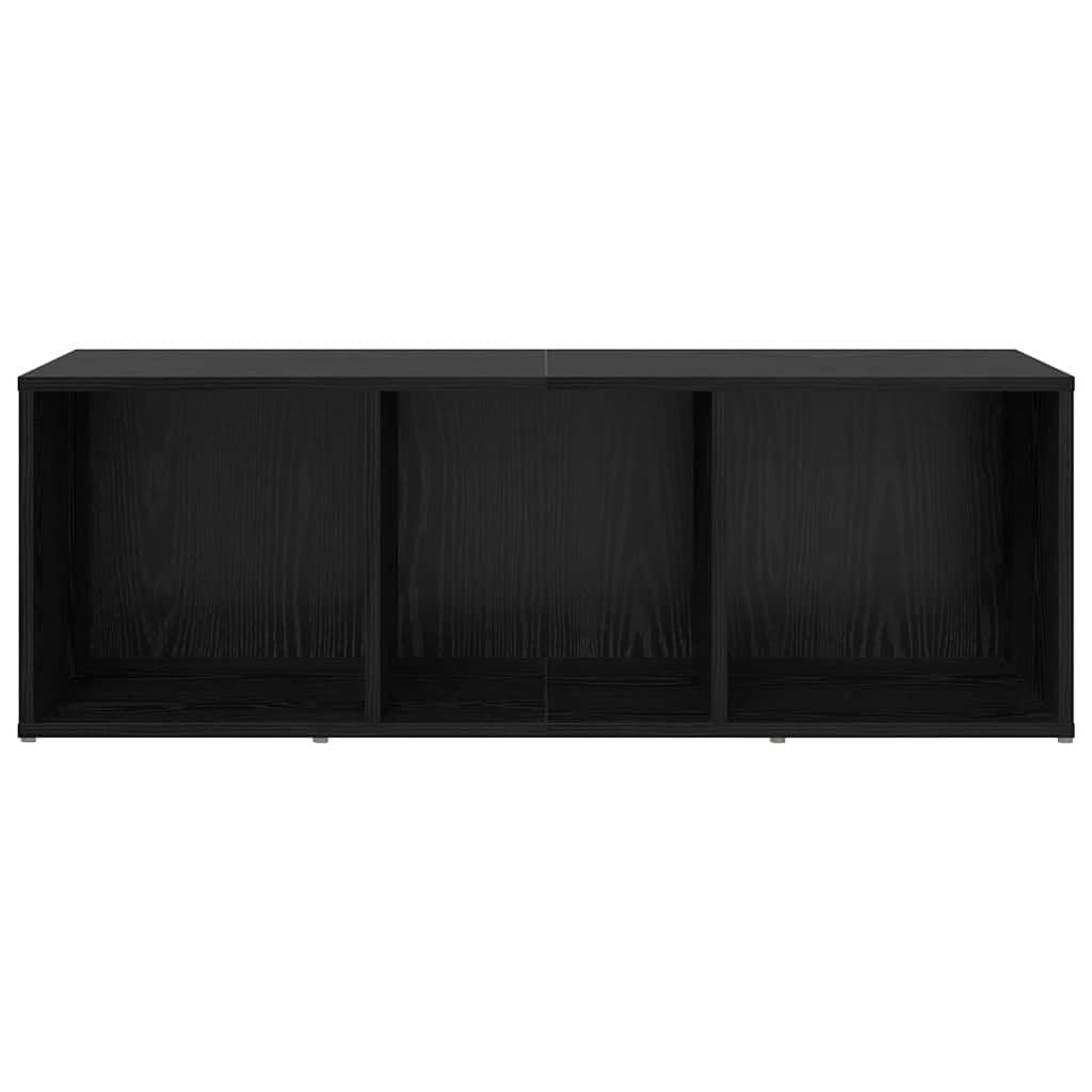 TV-Schrankset Schwarz, 72x35x37 cm, Holzwerkstoff, wandmontiertes Media-Center mit 4 Regalen, modernes Design für Wohnzimmer und Schlafzimmer, vielseitige Aufbewahrungslösung