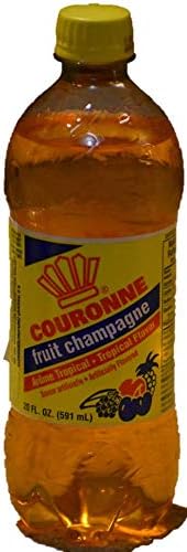 Cola Couronne Fruit Champagne Tropical Flavor - 4 bottles (20 fl oz each)