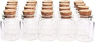 Danmu Art 20pcs 15ml 30mm x 40mm Vials Mini Tiny Glass Bottles Jars with Cork Stoppers