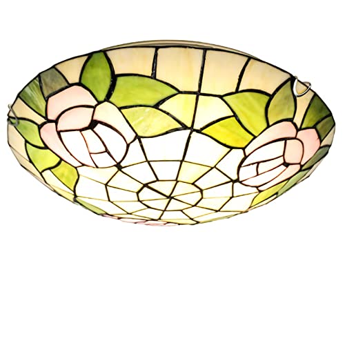 Lustre Tiffany pour bas de plafond et plafonnier LED dimmable anti-éblouissement