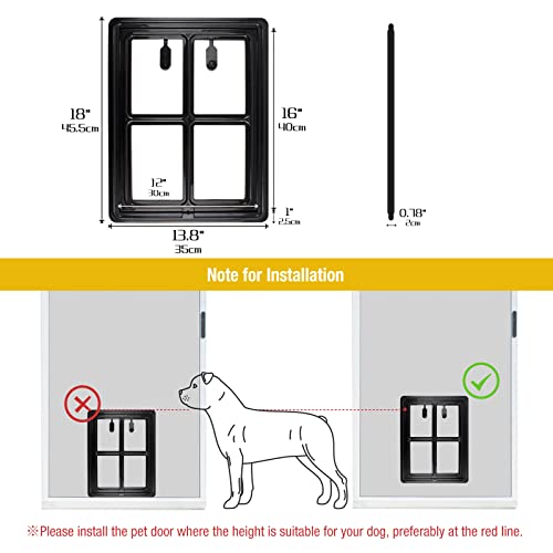NAMSAN Pet Door for Display screen Door Sliding Canine Display screen Door Inside Measurement 12 x 16 inches Lockable Doggy Door Magnetic Automated Closing NAMSAN Pet Door for Display screen Door Sliding Canine Display screen Door Inside Measurement 12 x 16 inches Lockable Doggy Door Magnetic Automated Closing