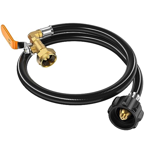 Alloxity Propane Refill Adapter for 1 lb. Tanks, 3FT Propane Refill Adapter Hose, Sturdy 1lb Propane Tank Refill Adapter, 1 lb Propane Tank Refill Adapter, Propane Bottle Refill Adapter