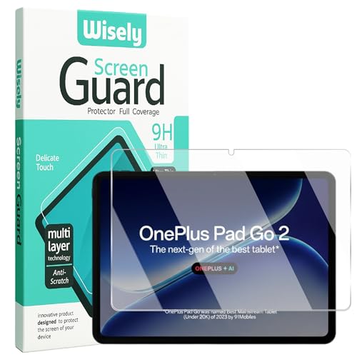 Image of Wisely Premium Screen Protector Compatible for ONEPLUS PAD GO 2 |12.1 inch| Anti-Scratch Tablet Glass Guard - 9H Ultimate Protection -Bubble-Free Easy installation kit - HD Clear