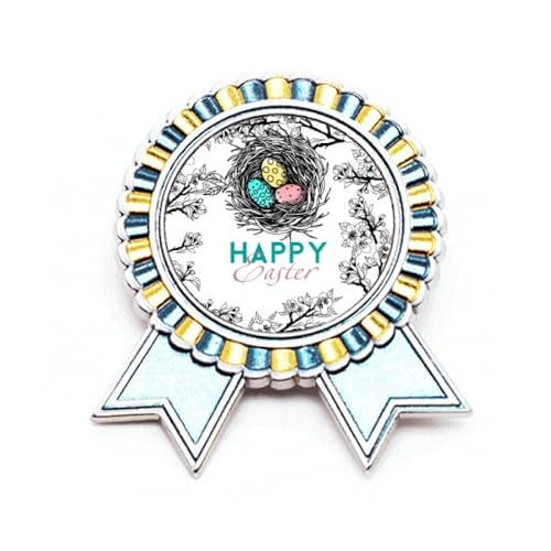 Broche nid d'œuf de Pâques en métal pour sublimer votre tenue de fête printanière