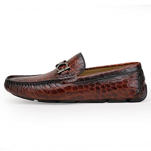 Men's Driving Moccasins Dress Shoes, Leather Casual Slip On Breathable Penny Loafers for Men2