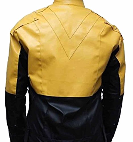 Bestzo Men's Fashion Reverse Flash Leather Jacket Multicolored2