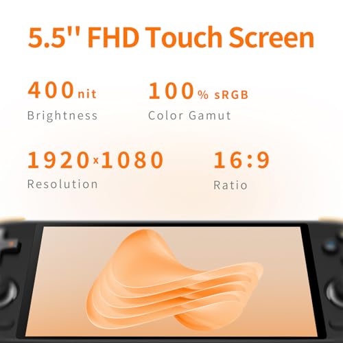 Image of Air X Android Handheld Game Console, 5.5 inch IPS Touchscreen Retro Gaming Console, Snapdragon 662, 4GB RAM 64GB eMMC, RGB Hall Joysticks & Triggers, Active Cooling, 5000mAh Battery [Black]