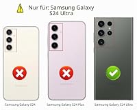 Dechyi hülle für Samsung Galaxy S24 Ultra (6.8") und 2 Stück gehärtetem Glas Displayschutzfolie Handyhülle mit Ringhalterung stoßfest, Kratzfest strapazierfähig Schutzhülle Schwarz – Ansicht 2