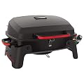 Megamaster 820-0065C 1 Burner Portable Gas Grill for Camping, Outdoor Cooking , Outdoor Kitchen, Patio, Garden, Barbecue with Two Foldable legs, Red + Black