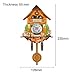 AUNMAS Antique Cuckoo Clock, Auto Swing Pendulum Battery Powered, Wooden Wall Decor for Living Room Hallway