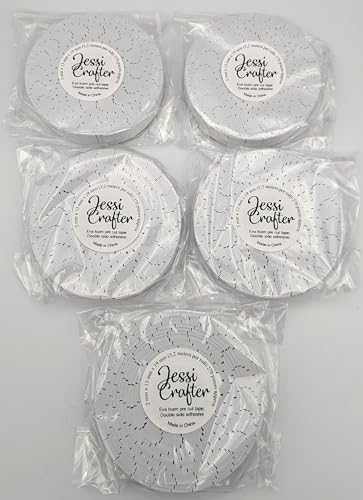Image of Eva Foam pre Cut Tape Rolls, Double Side Adhesive (White)