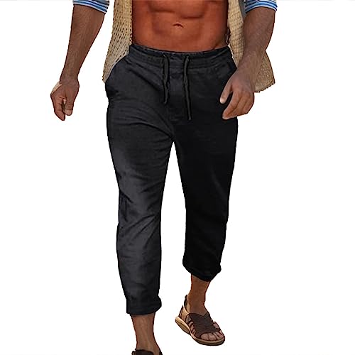 Pantalon de jogging pour l'hiver court décontracté à cordon homme